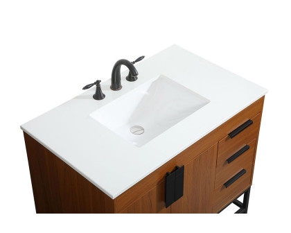 Elegant Bathroom Vanity - Teak (VF48836MTK)