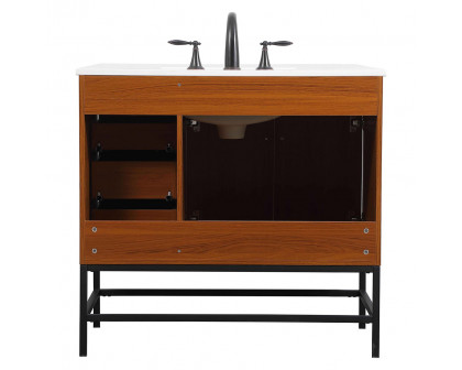 Elegant Bathroom Vanity - Teak (VF48836MTK)