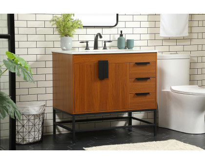 Elegant Bathroom Vanity - Teak (VF48836MTK)