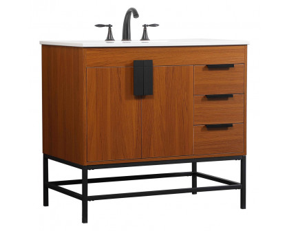 Elegant Bathroom Vanity - Teak (VF48836MTK)