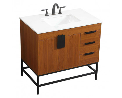 Elegant Bathroom Vanity - Teak (VF48836MTK)