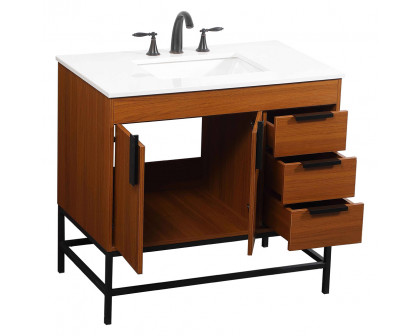 Elegant Bathroom Vanity - Teak (VF48836MTK)