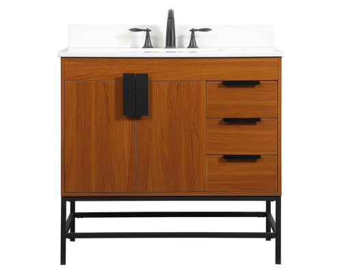 Elegant Bathroom Vanity - Teak (VF48836MTK-BS)