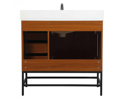 Elegant Bathroom Vanity - Teak (VF48836MTK-BS)