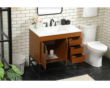 Elegant Bathroom Vanity - Teak (VF48836MTK-BS)