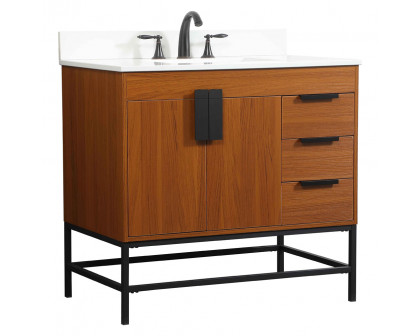 Elegant Bathroom Vanity - Teak (VF48836MTK-BS)