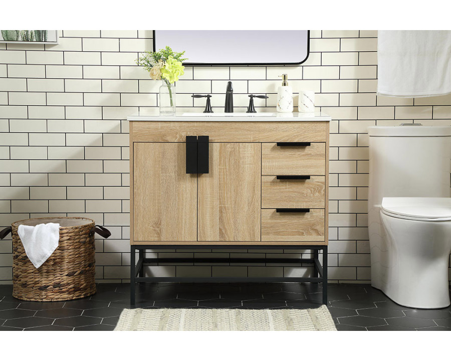 Elegant Bathroom Vanity - Mango Wood (VF48836MW)