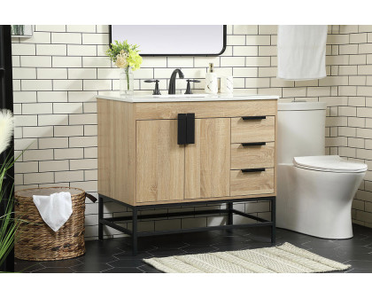 Elegant Bathroom Vanity - Mango Wood (VF48836MW)