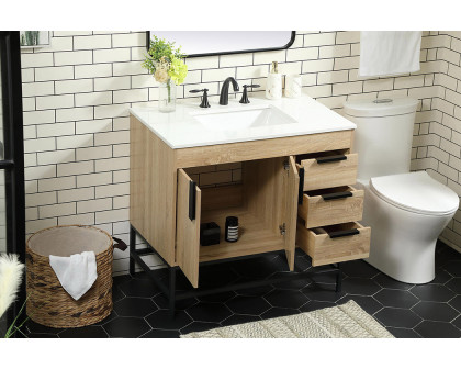 Elegant Bathroom Vanity - Mango Wood (VF48836MW)