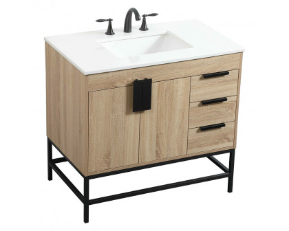 Elegant Bathroom Vanity - Mango Wood (VF48836MW)