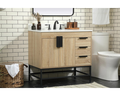 Elegant Bathroom Vanity - Mango Wood (VF48836MW-BS)