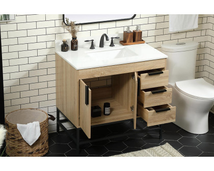 Elegant Bathroom Vanity - Mango Wood (VF48836MW-BS)