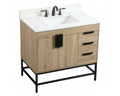 Elegant Bathroom Vanity - Mango Wood (VF48836MW-BS)