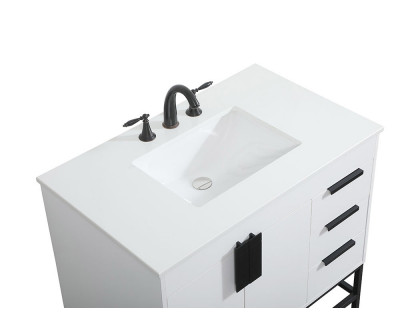 Elegant Bathroom Vanity - White (VF48836MWH)