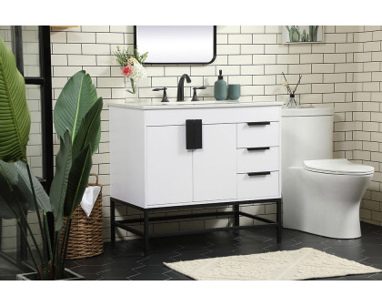 Elegant Bathroom Vanity - White (VF48836MWH)