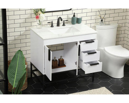 Elegant Bathroom Vanity - White (VF48836MWH)