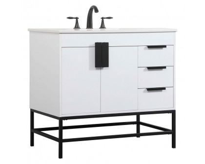 Elegant Bathroom Vanity - White (VF48836MWH)