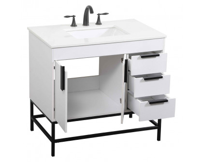 Elegant Bathroom Vanity - White (VF48836MWH)