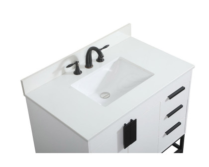 Elegant Bathroom Vanity - White (VF48836MWH-BS)