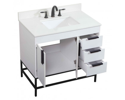 Elegant Bathroom Vanity - White (VF48836MWH-BS)