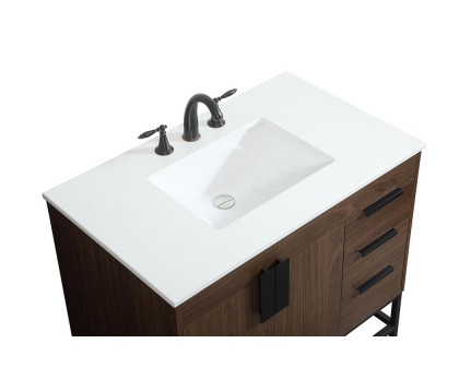 Elegant Bathroom Vanity - Walnut (VF48836MWT)