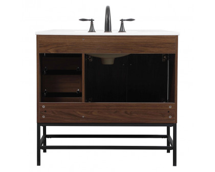 Elegant Bathroom Vanity - Walnut (VF48836MWT)