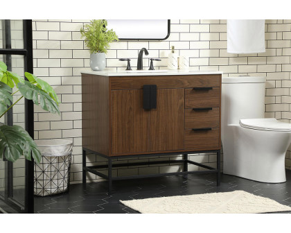 Elegant Bathroom Vanity - Walnut (VF48836MWT)