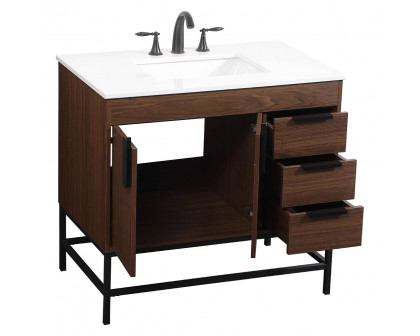 Elegant Bathroom Vanity - Walnut (VF48836MWT)