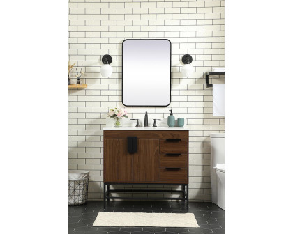 Elegant Bathroom Vanity - Walnut (VF48836MWT-BS)