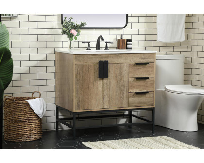 Elegant Bathroom Vanity - Natural Oak (VF48836NT)