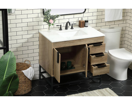 Elegant Bathroom Vanity - Natural Oak (VF48836NT)