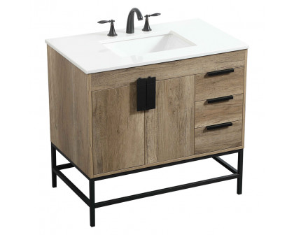 Elegant Bathroom Vanity - Natural Oak (VF48836NT)