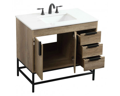 Elegant Bathroom Vanity - Natural Oak (VF48836NT)