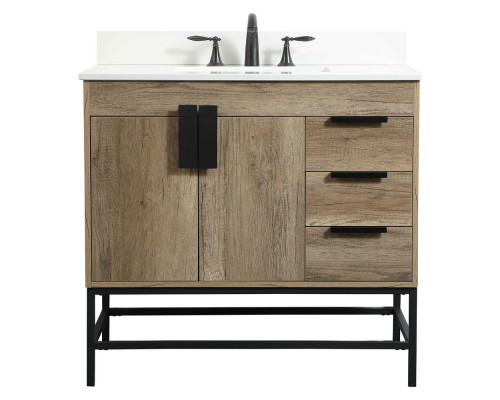 Elegant Bathroom Vanity - Natural Oak (VF48836NT-BS)