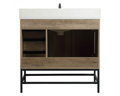 Elegant Bathroom Vanity - Natural Oak (VF48836NT-BS)