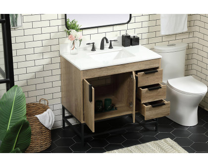 Elegant Bathroom Vanity - Natural Oak (VF48836NT-BS)