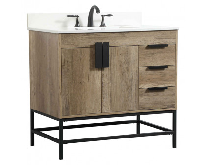 Elegant Bathroom Vanity - Natural Oak (VF48836NT-BS)