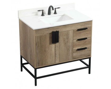 Elegant Bathroom Vanity - Natural Oak (VF48836NT-BS)