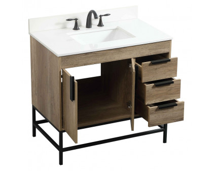 Elegant Bathroom Vanity - Natural Oak (VF48836NT-BS)