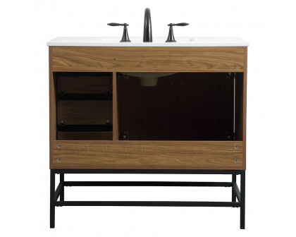 Elegant Bathroom Vanity - Walnut Brown (VF48836WB)