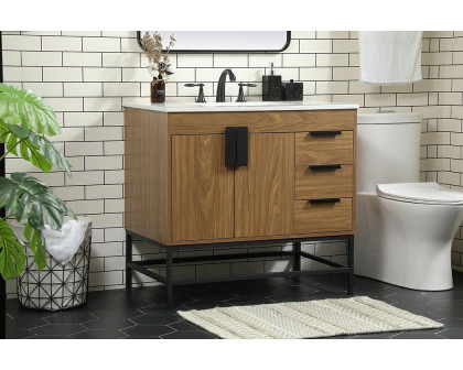 Elegant Bathroom Vanity - Walnut Brown (VF48836WB)