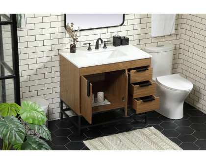 Elegant Bathroom Vanity - Walnut Brown (VF48836WB)