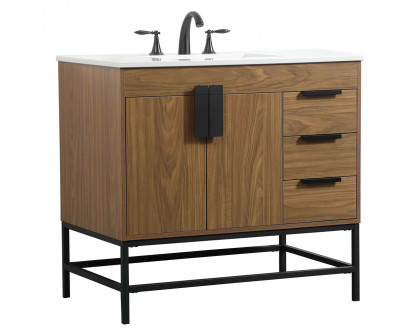 Elegant Bathroom Vanity - Walnut Brown (VF48836WB)