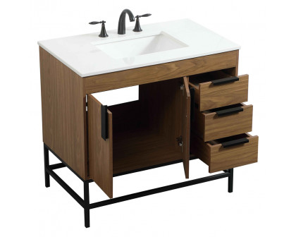 Elegant Bathroom Vanity - Walnut Brown (VF48836WB)