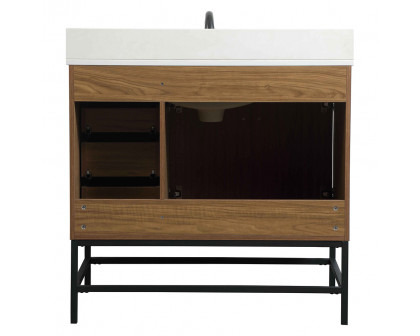 Elegant Bathroom Vanity - Walnut Brown (VF48836WB-BS)