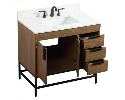 Elegant Bathroom Vanity - Walnut Brown (VF48836WB-BS)