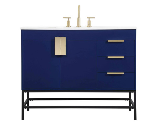 Elegant Bathroom Vanity - Blue (VF48842MBL)