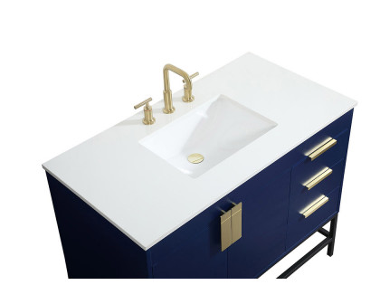 Elegant Bathroom Vanity - Blue (VF48842MBL)