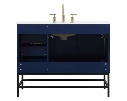 Elegant Bathroom Vanity - Blue (VF48842MBL)