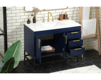 Elegant Bathroom Vanity - Blue (VF48842MBL)